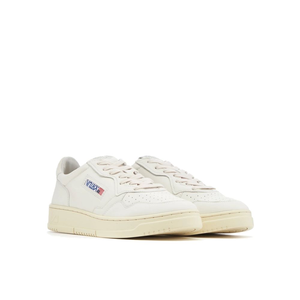 Autry White Leather Low Top Sneakers