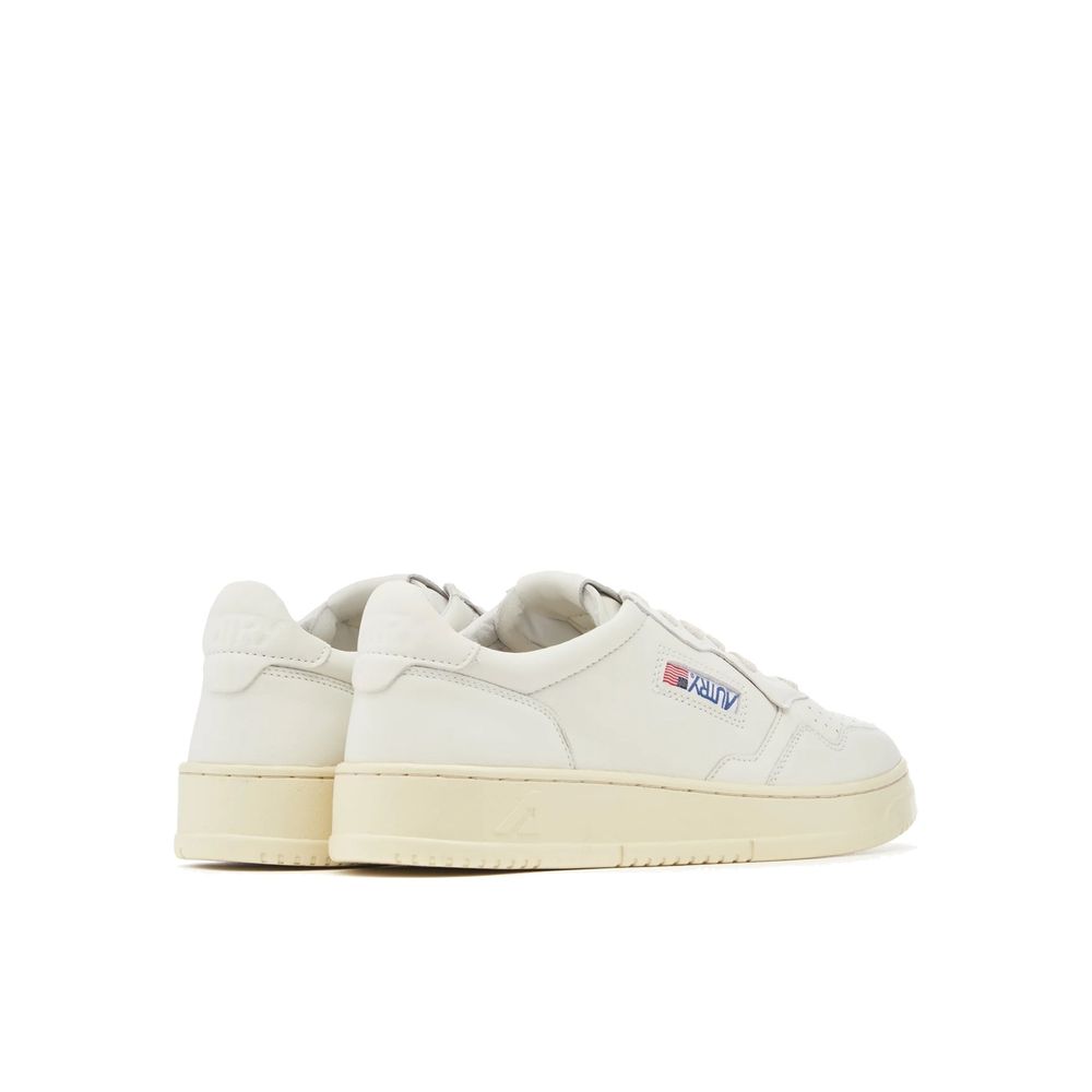 Autry White Leather Low Top Sneakers