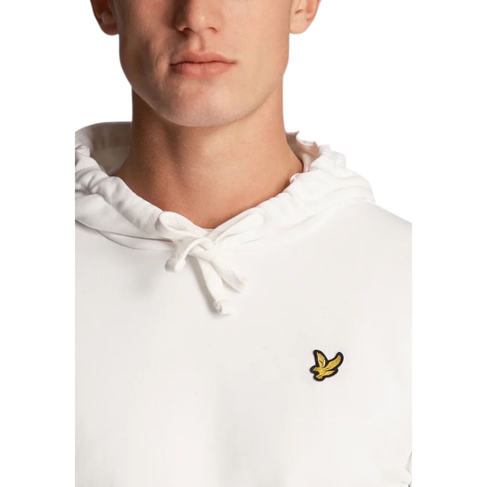 Lyle & Scott White Cotton Hoodie