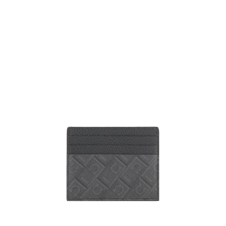 Ferragamo Gray Calf Leather Bos Taurus Wallet