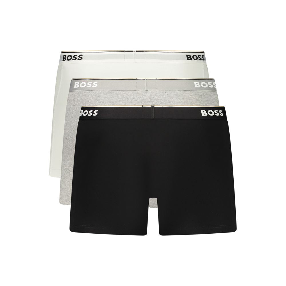 Hugo Boss Grey Cotton Men's Boxer Short