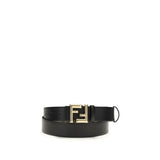 Fendi Black Calf Leather Bos Taurus Regular Belt
