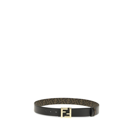 Fendi Black Calf Leather Bos Taurus Regular Belt