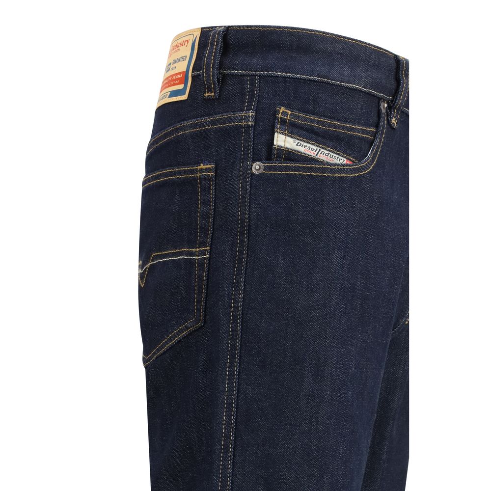 Diesel Black Cotton Slim Fit Jeans