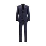 Lardini Blue Fleece Wool Two-Piece Suit