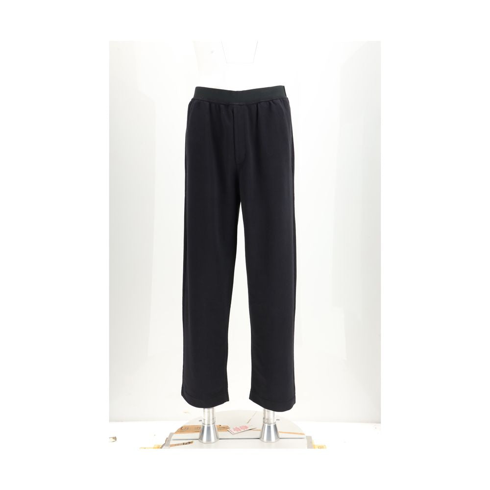 MM6 Black Cotton Athletic Pants