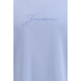 Jacquemus Blue Cotton Sleeveles T-Shirt