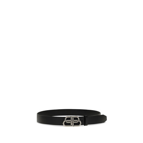 Balenciaga Black Calf Leather Bos Taurus Belt