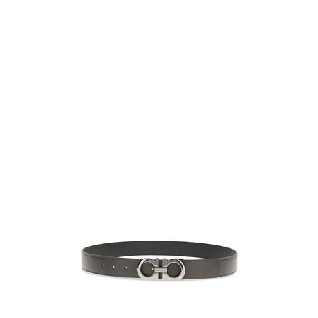 Ferragamo Brown Calf Leather Bos Taurus Belt