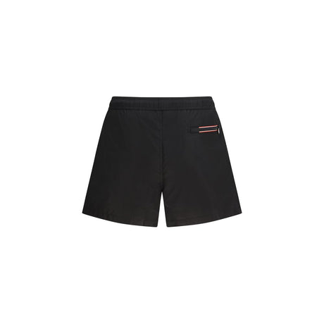 Moncler Black Polyamide Swim Shorts