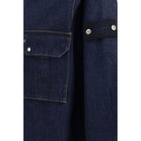 Stone Island Blue Cotton Denim Jacket