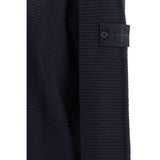 Stone Island Blue Cotton Sweatshirt