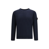 Stone Island Blue Fleece Wool Sweatshirt