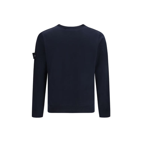 Stone Island Blue Fleece Wool Sweatshirt
