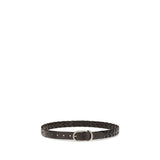 Brunello Cucinelli Black Calf Leather Bos Taurus Belt