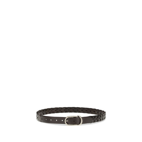 Brunello Cucinelli Black Calf Leather Bos Taurus Belt