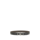 Ferragamo Black Calf Leather Bos Taurus Belt