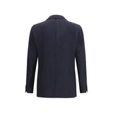 Lardini Blue Fleece Wool Blazer