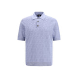 Fendi Blue Cotton Polo Shirt