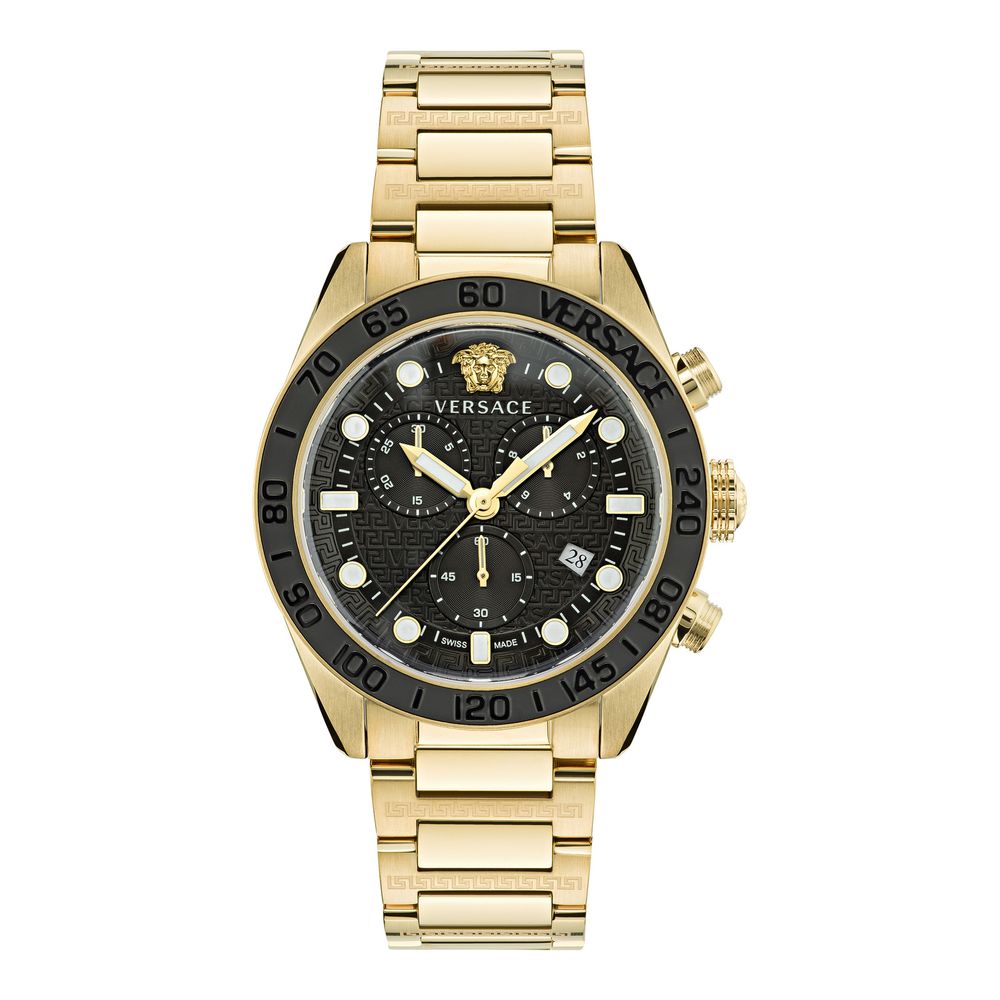 Versace Gold Stainless Steel Dress Watch