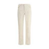 Brunello Cucinelli White Cotton Casual Pants