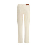 Brunello Cucinelli White Cotton Casual Pants