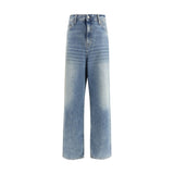 Haikure Blue Cotton Relaxed Fit Jeans