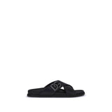 Dolce & Gabbana Black Calf Leather Bos Taurus Sandals