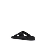 Dolce & Gabbana Black Calf Leather Bos Taurus Sandals