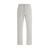 Diesel White Cotton Slim Fit Jeans