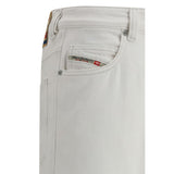 Diesel White Cotton Slim Fit Jeans
