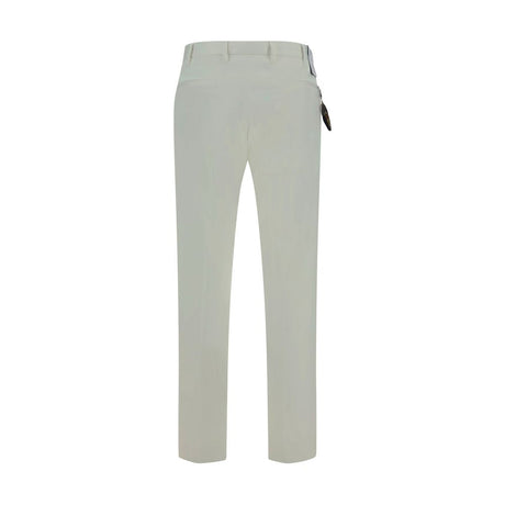 PT Torino White Cotton Casual Pants