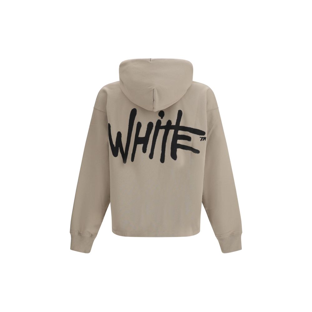 Off-White Beige Cotton Sweatshirt