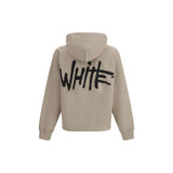 Off-White Beige Cotton Sweatshirt