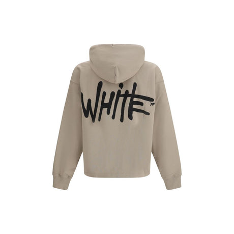 Off-White Beige Cotton Sweatshirt