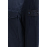 Stone Island Blue Cotton Coat