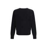 Ami Paris Black Merino Wool Sweatshirt