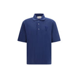 Ami Paris Blue Cotton Polo Shirt