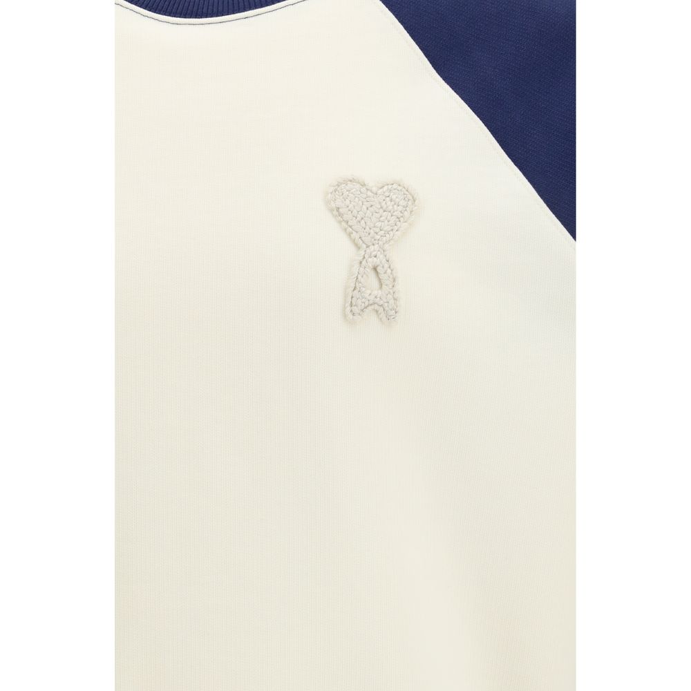 Ami Paris White Cotton Sweatshirt