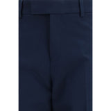 Ferragamo Blue Cotton Chino Pants