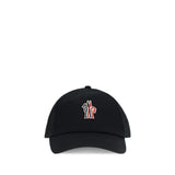Moncler Grenoble Black Cotton Cap (Baseball Hat)