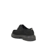 Dolce & Gabbana Black Crust Leather Oxfords And Derbies