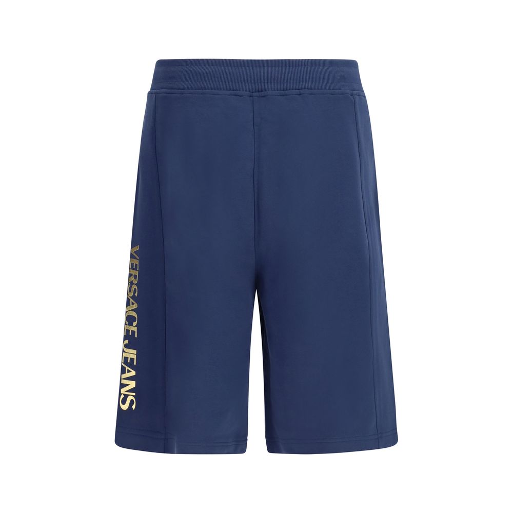 Versace Jeans Blue Cotton Bermuda Shorts