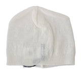 Costume National Elegant White Wool Blend Beanie Hat