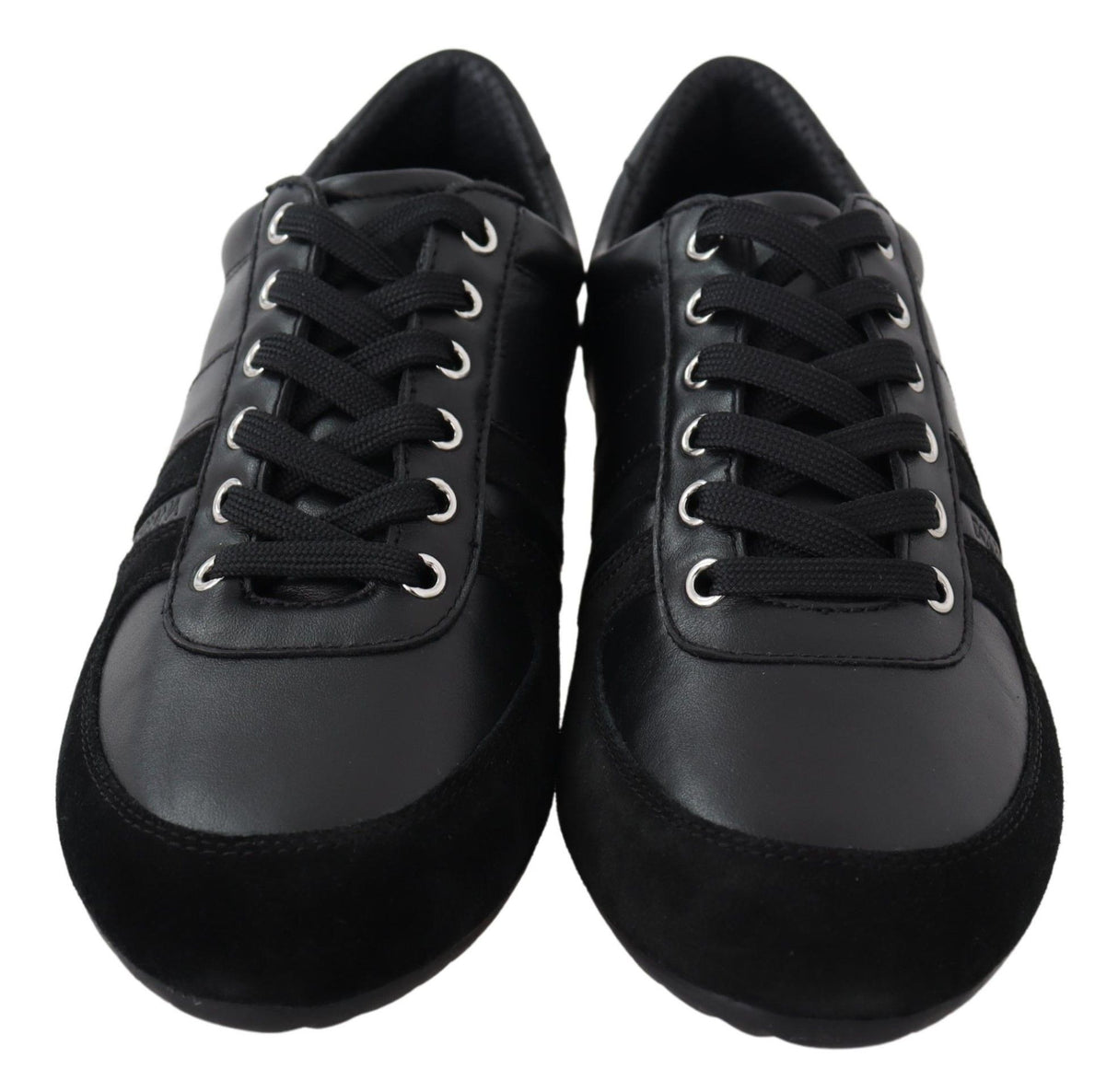 Dolce & Gabbana Elegant Black Leather Sport Sneakers