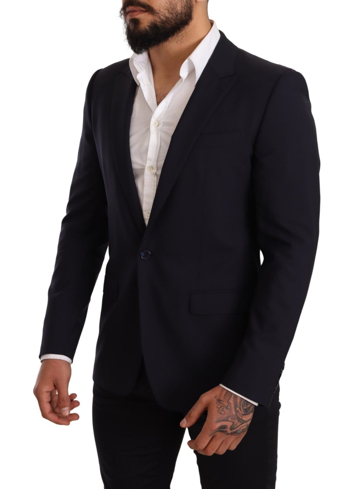 Dolce & Gabbana Elegant Navy Martini Blazer by Renowned Tailors