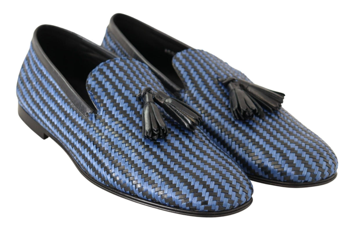 Dolce & Gabbana Elegant Woven Leather Loafers