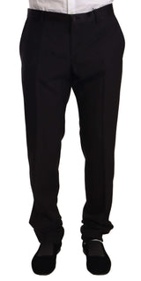 Dolce & Gabbana Elegant Black Skinny Tuxedo Trousers