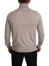 Dolce & Gabbana Elegant Light Blue Cashmere Turtleneck Sweater