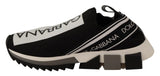 Dolce & Gabbana Chic Monochrome Sorrento Slip-On Sneakers